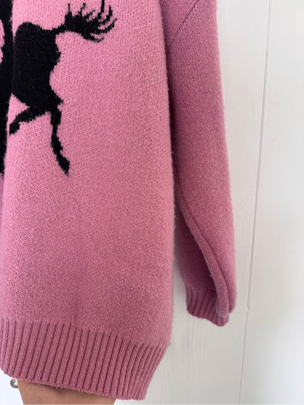 Crewneck Sweater with Rodeo Rider Graphic - Pink - Picture 4 of 5
